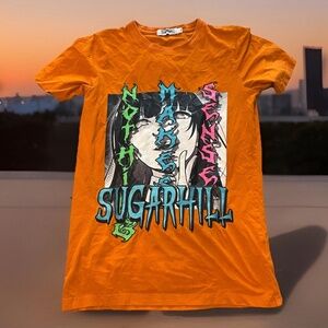 Sugarhill From Hell It Came Men’s Anime Manga T-shirt Orange S embroidered